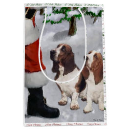 Bolsa De Regalo Mediana Navidades de Basset Hound Believe