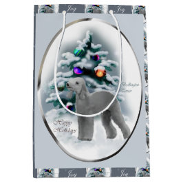 Bolsa De Regalo Mediana Navidades de Bedlington Terrier