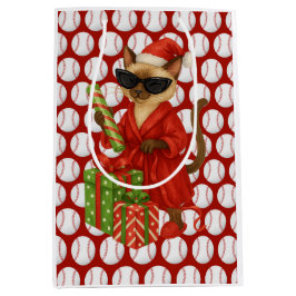 Bolsa De Regalo Mediana Navidades de béisbol temáticos para amantes del ga