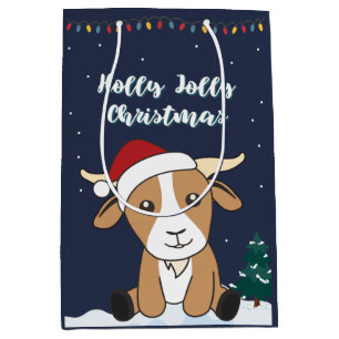 Bolsa De Regalo Mediana Navidades de cabra cabras animales de invierno med