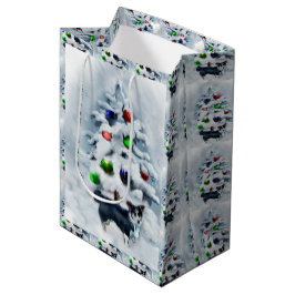 Bolsa De Regalo Mediana Navidades de Cardigan Welsh Corgi