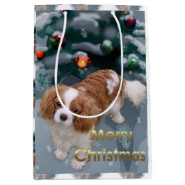 Bolsa De Regalo Mediana Navidades de Cavalier King Charles Spaniel