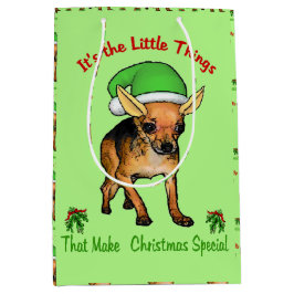 Bolsa De Regalo Mediana Navidades de Chihuahua Lovers