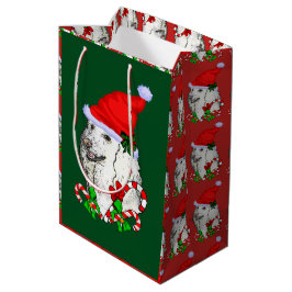 Bolsa De Regalo Mediana Navidades de Cute Santa Poodle