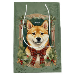 Bolsa De Regalo Mediana Navidades de Doge (Shiba Inu)