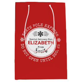 Bolsa De Regalo Mediana Navidades de entrega especial del Polo Norte de Sa