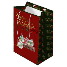 Bolsa De Regalo Mediana Navidades de Felices Fiestas