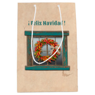 Bolsa De Regalo Mediana Navidades de feriado en la Wreath del Suroeste de