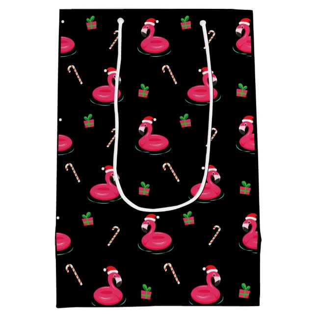 Bolsa De Regalo Mediana Navidades de Flamingo (Reverso)