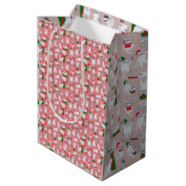 Bolsa De Regalo Mediana Navidades de gatos divertidos