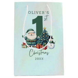 Bolsa De Regalo Mediana Navidades de Green Santa Claus