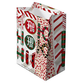Bolsa De Regalo Mediana Navidades de "HO HO HO HO HO" festivos envuelven p