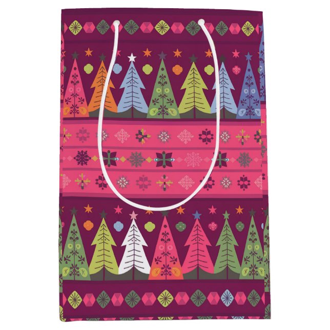 Bolsa De Regalo Mediana Navidades de la isla de Pastel Fair 1 (Anverso)