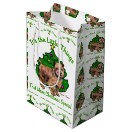 Bolsa De Regalo Mediana Navidades de Norfolk Terrier
