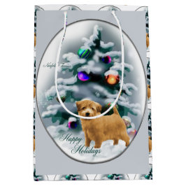 Bolsa De Regalo Mediana Navidades de Norfolk Terrier