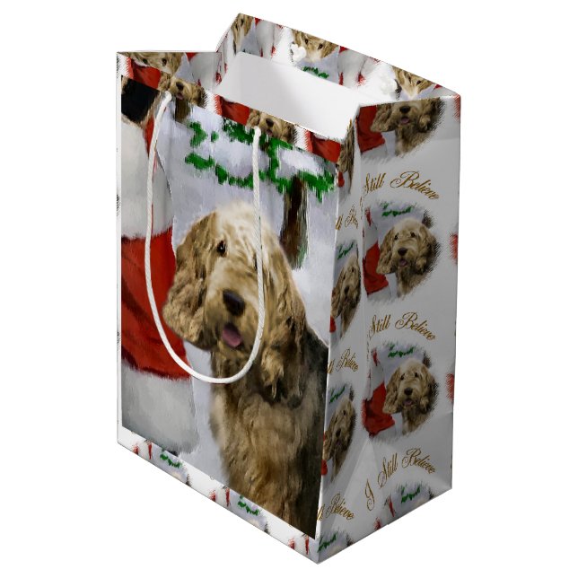 Bolsa De Regalo Mediana Navidades de Otterhound (Angulo reverso)