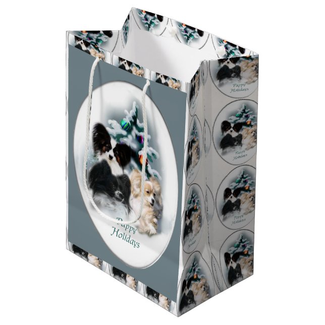 Bolsa De Regalo Mediana Navidades de Papillon Trio (Angulo Anverso)