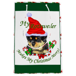 Bolsa De Regalo Mediana Navidades de Rottweiler