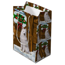 Bolsa De Regalo Mediana Navidades de Samoyed Lovers