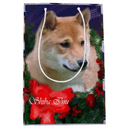 Bolsa De Regalo Mediana Navidades de Shiba Inu Lovers
