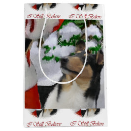 Bolsa De Regalo Mediana Navidades de Smooth Collie