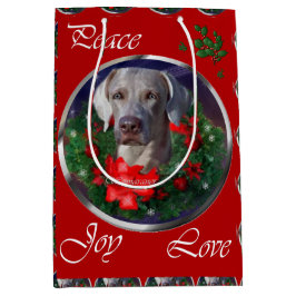 Bolsa De Regalo Mediana Navidades de Weimaraner Lovers