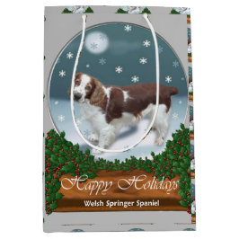 Bolsa De Regalo Mediana Navidades de Welsh Springer Spaniel