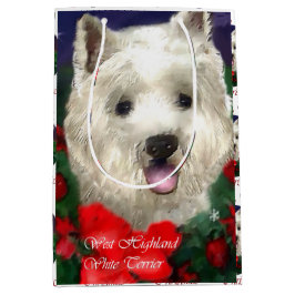 Bolsa De Regalo Mediana Navidades de West Highland White Terrier