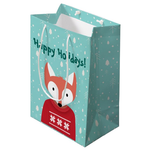 Bolsa De Regalo Mediana Navidades de Woodland (Angulo Anverso)