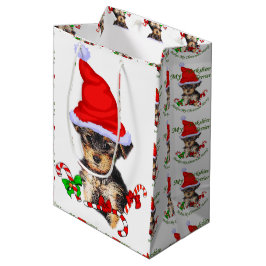 Bolsa De Regalo Mediana Navidades de Yorkshire Terrier