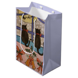 Bolsa De Regalo Mediana Navidades del gato negro