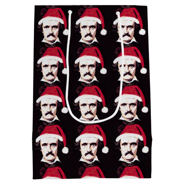 Bolsa De Regalo Mediana Navidades del Gótico Edgar Allan Poe (Reverso)