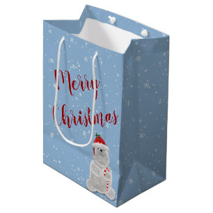 Bolsa De Regalo Mediana Navidades del oso polar
