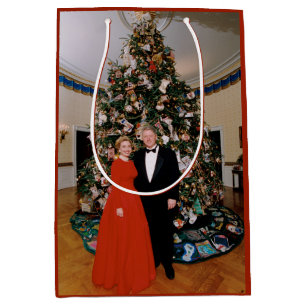 Bolsa De Regalo Mediana Navidades del presidente estadounidense Bill Clint