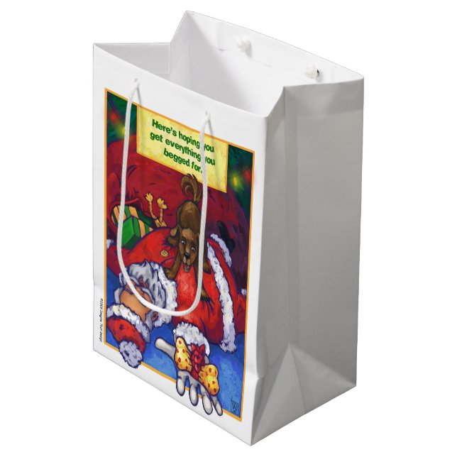 Bolsa De Regalo Mediana Navidades desean pintar (Angulo Anverso)