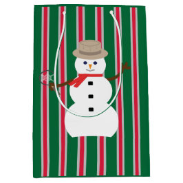 Bolsa De Regalo Mediana Navidades divertidos y entusiastas Detective Snowm