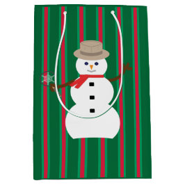 Bolsa De Regalo Mediana Navidades divertidos y entusiastas Detective Snowm