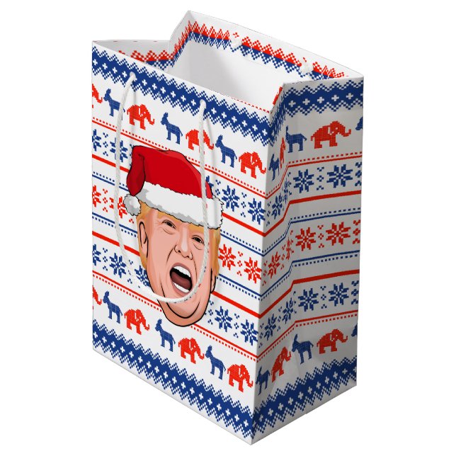 Bolsa De Regalo Mediana Navidades DONALD TRUMP (Angulo reverso)