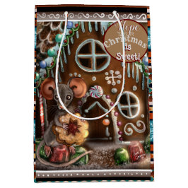 Bolsa De Regalo Mediana Navidades dulces del ratón Gingerbread