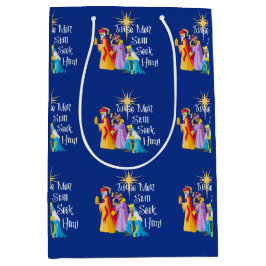 Bolsa De Regalo Mediana Navidades educados sabios hombres religiosos