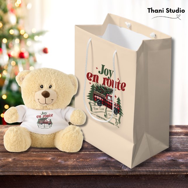Bolsa De Regalo Mediana Navidades en ruta comienzan camionetas y X-Mas Tre (Subido por el creador)