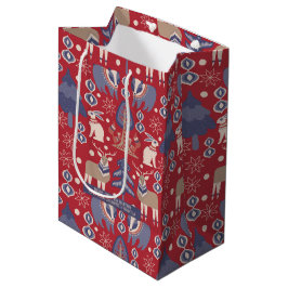 Bolsa De Regalo Mediana Navidades escandinavos Woodland personalizado