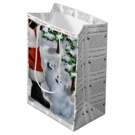 Bolsa De Regalo Mediana Navidades esquimales de perro de Estados Unidos