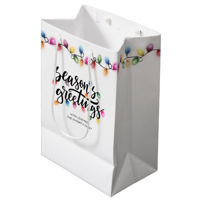 Bolsa De Regalo Mediana Navidades festivos alumbran las estaciones de salu (Angulo Anverso)