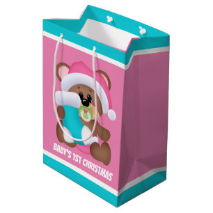 Bolsa De Regalo Mediana Navidades festivos bebé oso primer fiesta