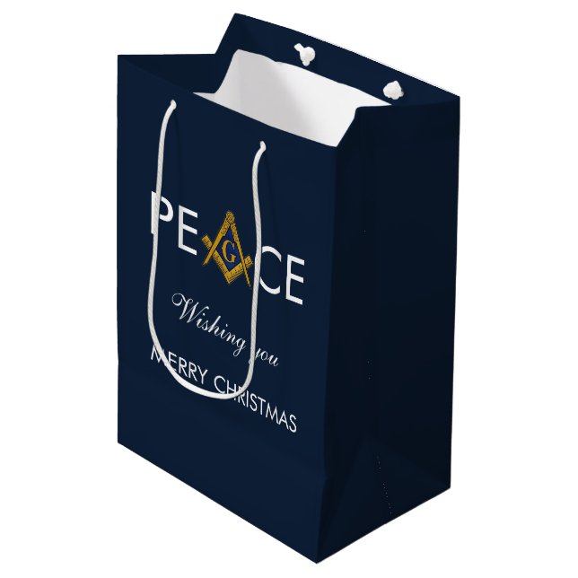 Bolsa De Regalo Mediana Navidades Freemason Masonic Mason Freemason (Angulo Anverso)