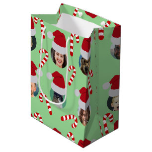 Bolsa De Regalo Mediana Navidades Funny Family Photo Santa Hats