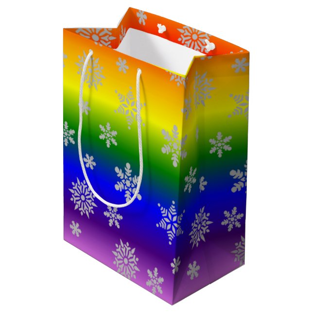 Bolsa De Regalo Mediana Navidades gay simples y elegantes (Angulo reverso)