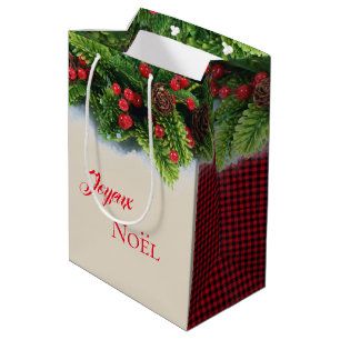 Bolsa De Regalo Mediana Navidades Gift Bag-Evergreen Joyeux Noel