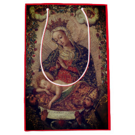 BOLSA DE REGALO MEDIANA NAVIDADES GIFT BAG RENAISSANCE MADONNA E HIJO